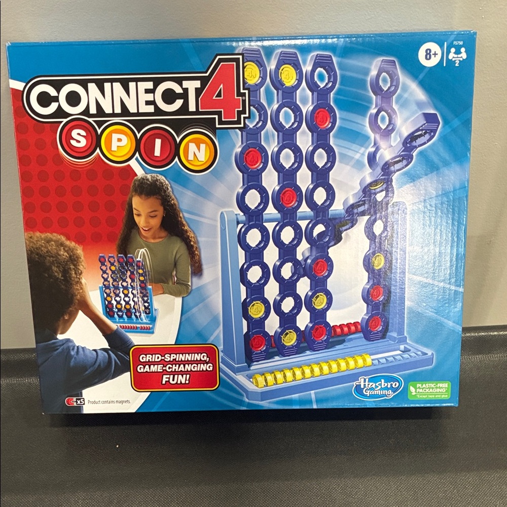 Hasbro Connect 4 Spin Game - Blue, Red, and Yellow